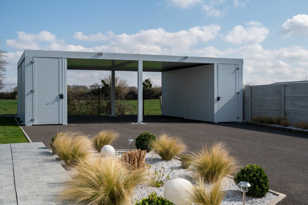 Etude de cas 6 - Carport aluminium sur-mesure à Wailly-Beaucamp (Pas-de-Calais) — 50 m²